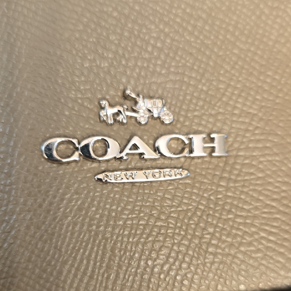 Coach Sierra Satchel Crossbody Bag Taupe Leather - Picture 8 of 14